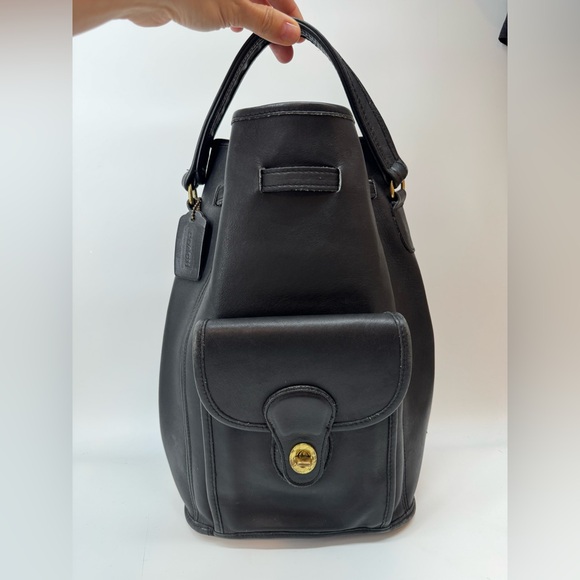 Coach Vintage Sling Leather Backpack Black - Picture 1 of 11